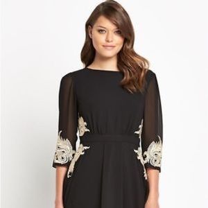 Ted Baker Gaenor Embroidered Fit & Flare dress